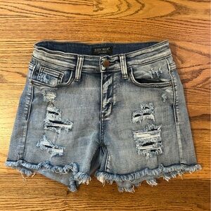 Judy Blue Distressed Denim Jean Shorts, size s